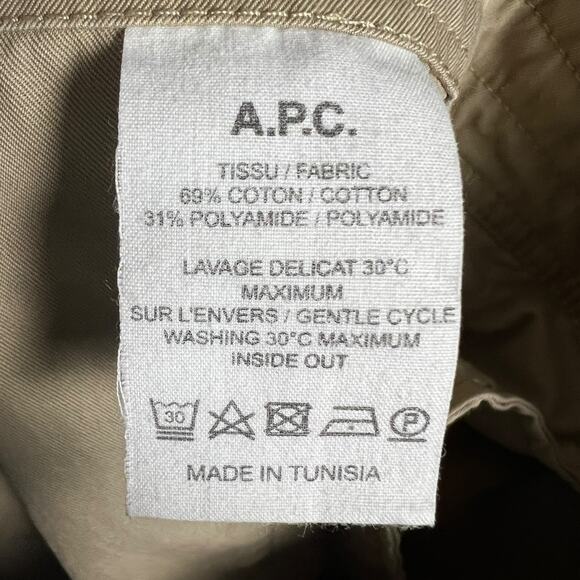 Women's A.P.C. Pleated Belted Straight Leg Khaki Pants EU 36 (US 26/27 Waist) - Picture 7 of 8